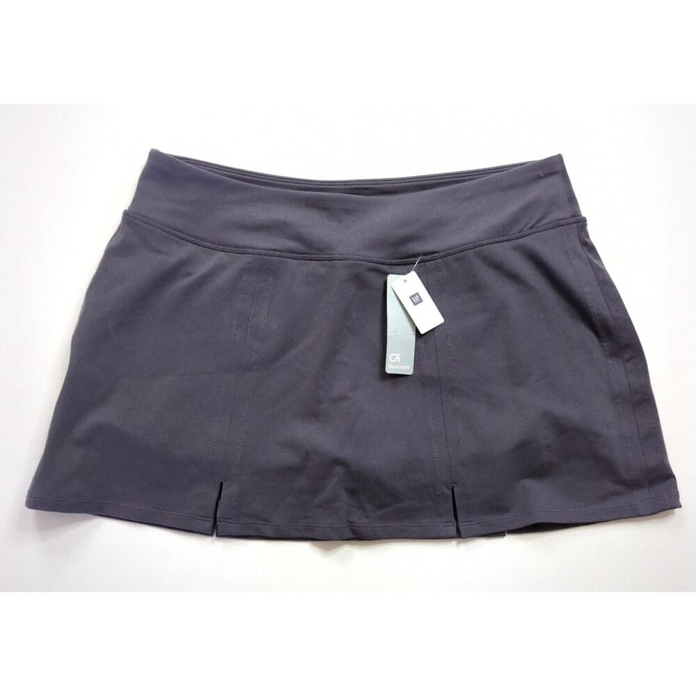 NWT Gap Body Fit Athletic Skort Gray/Purple Women's Size S Flat Front Quick Dry